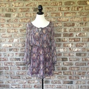 Wet Seal Paisley Pheasant Dress Sz M